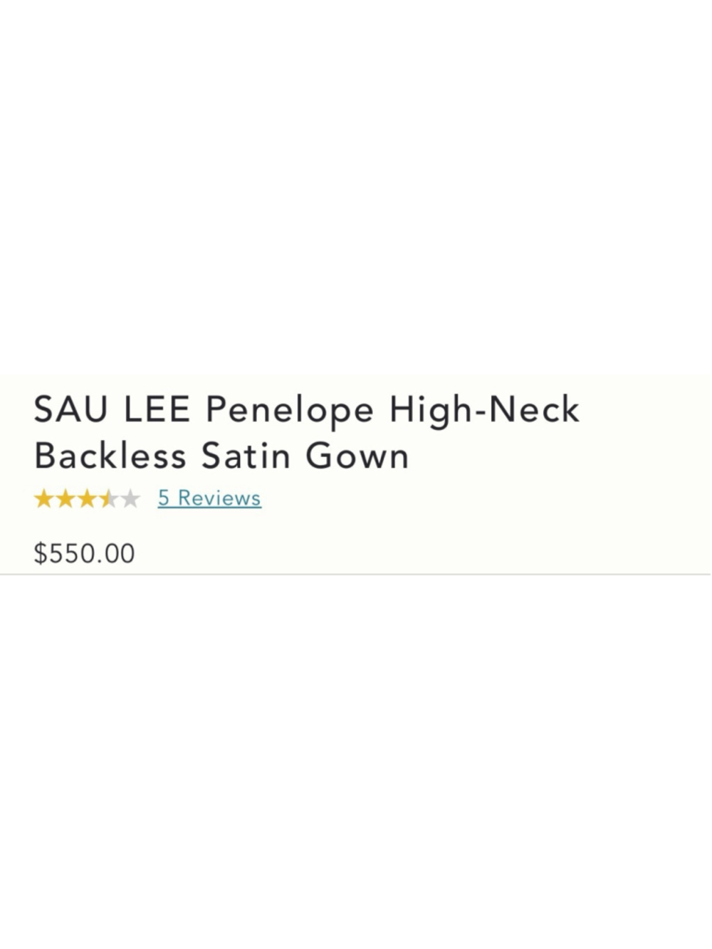 NWT SAU LEE Penelope High-Neck Backless Satin Gown in Yellow 10 - Picture 4 of 5